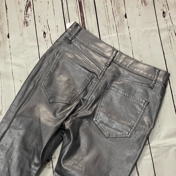 NWT Express skinny mid rise silver metallic jeans - Picture 7 of 7